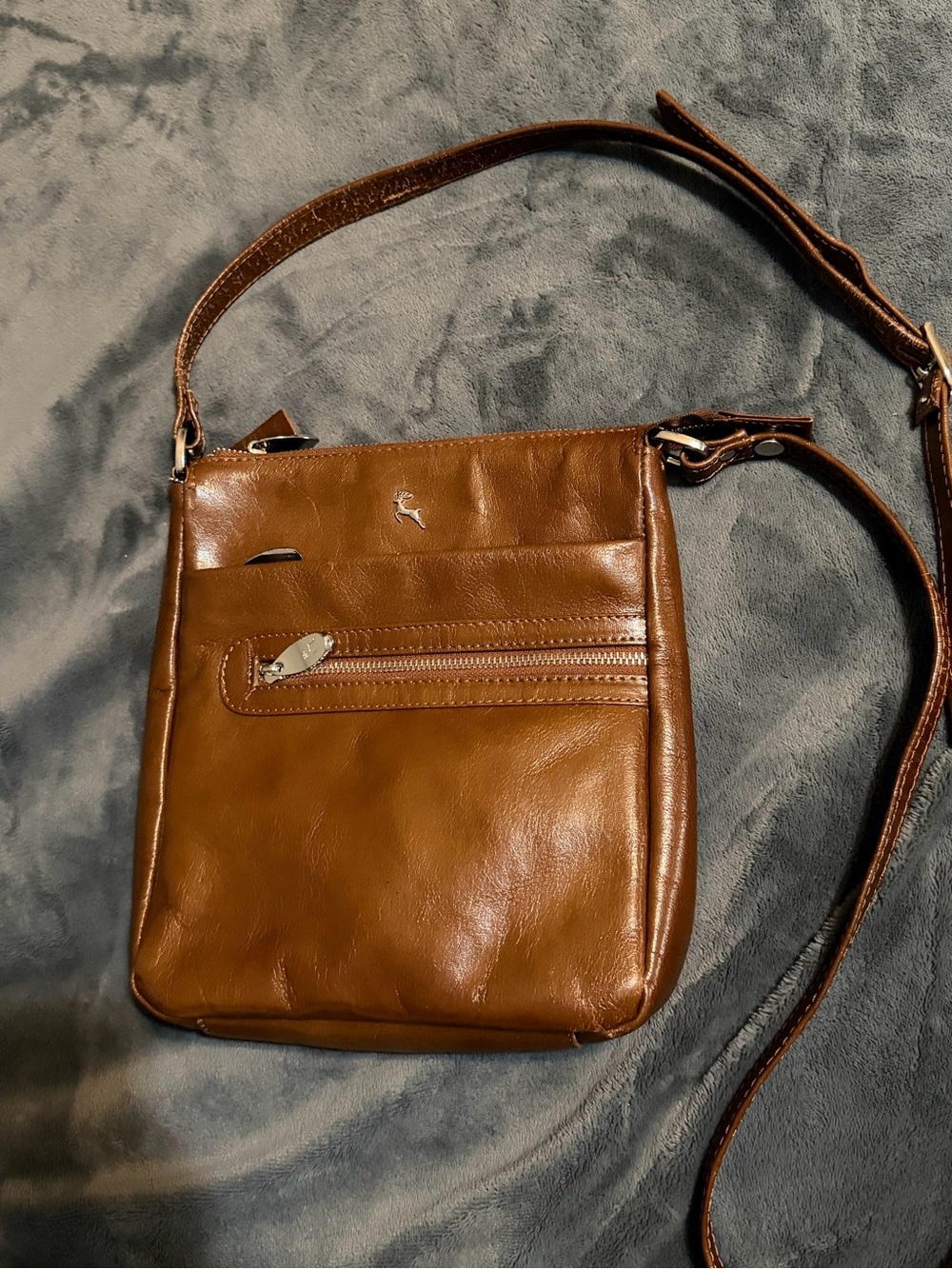 Ashwood LeRher Brown Leather Crossbody Bag